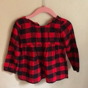 Toddler plaid top.